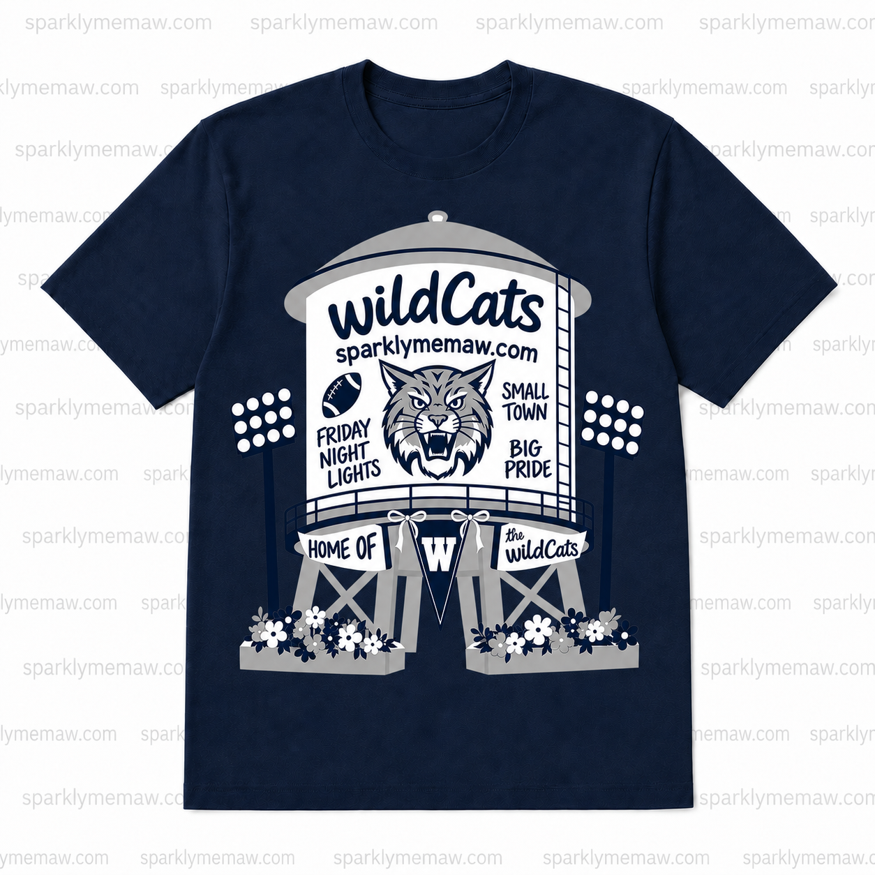 Wildcats Water Tower Friday Night Lights Small Town Big Pride DTF Transfer