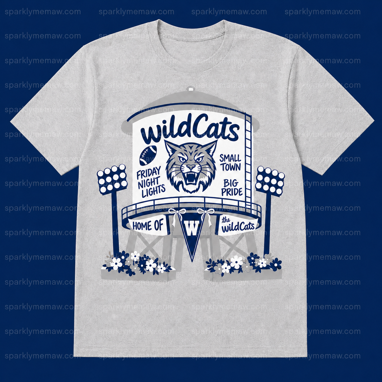 Wildcats Water Tower Friday Night Lights Small Town Big Pride DTF Transfer