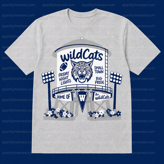 Wildcats Water Tower Friday Night Lights Small Town Big Pride DTF Transfer
