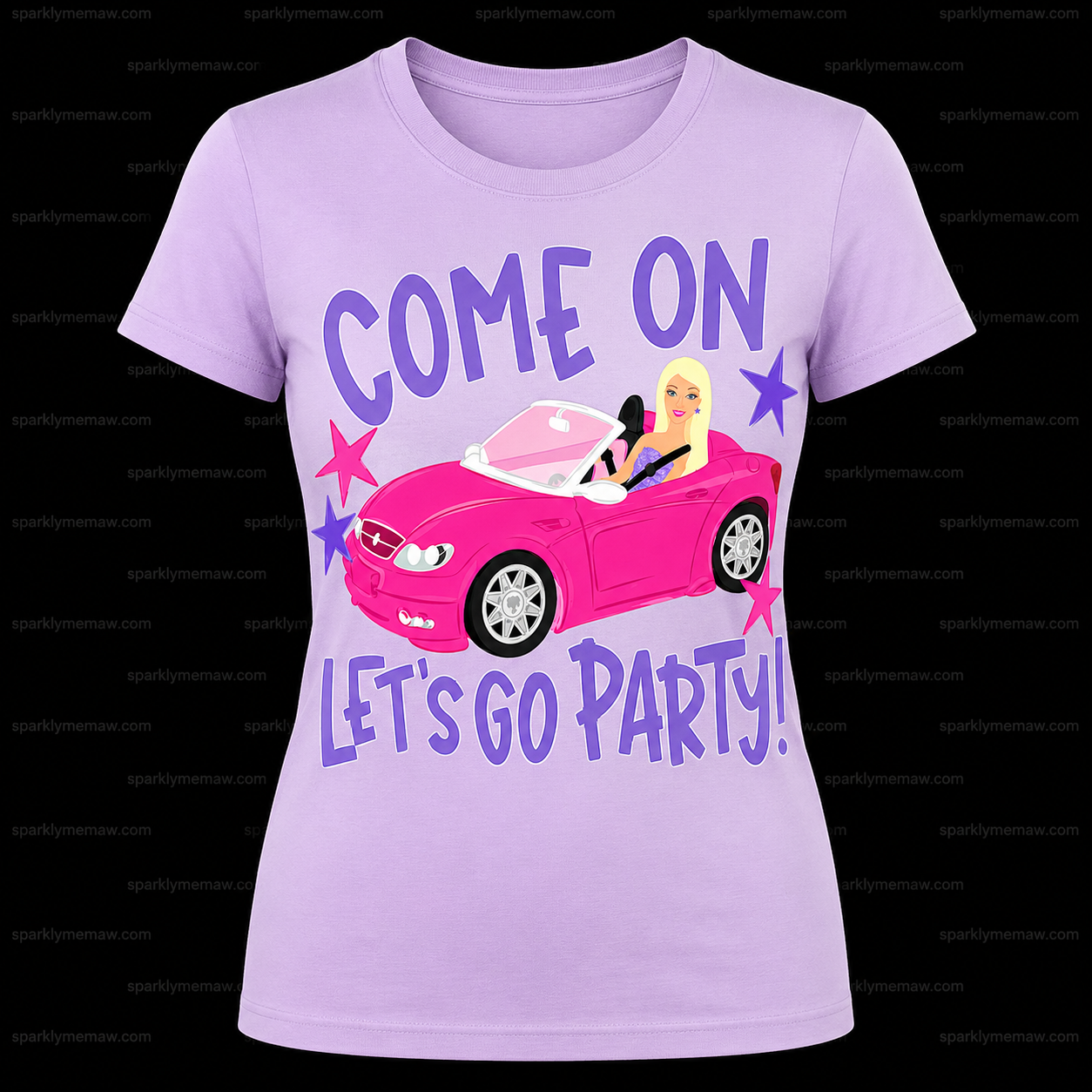 Barbie Come On Let's Go Party DTF Transfer for Fabrics