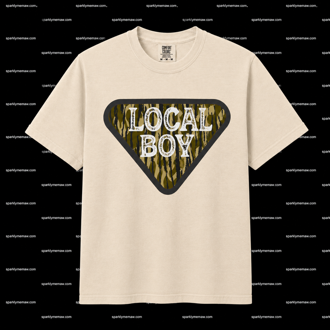 Local Boy Camo Badge DTF Transfer for Fabrics