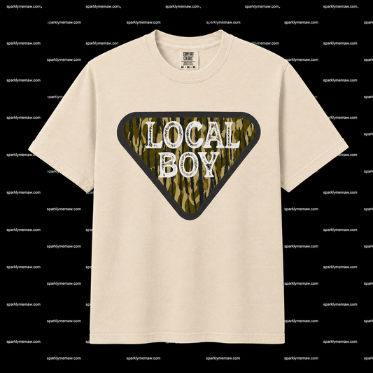 Local Boy Camo Badge DTF Transfer for Fabrics