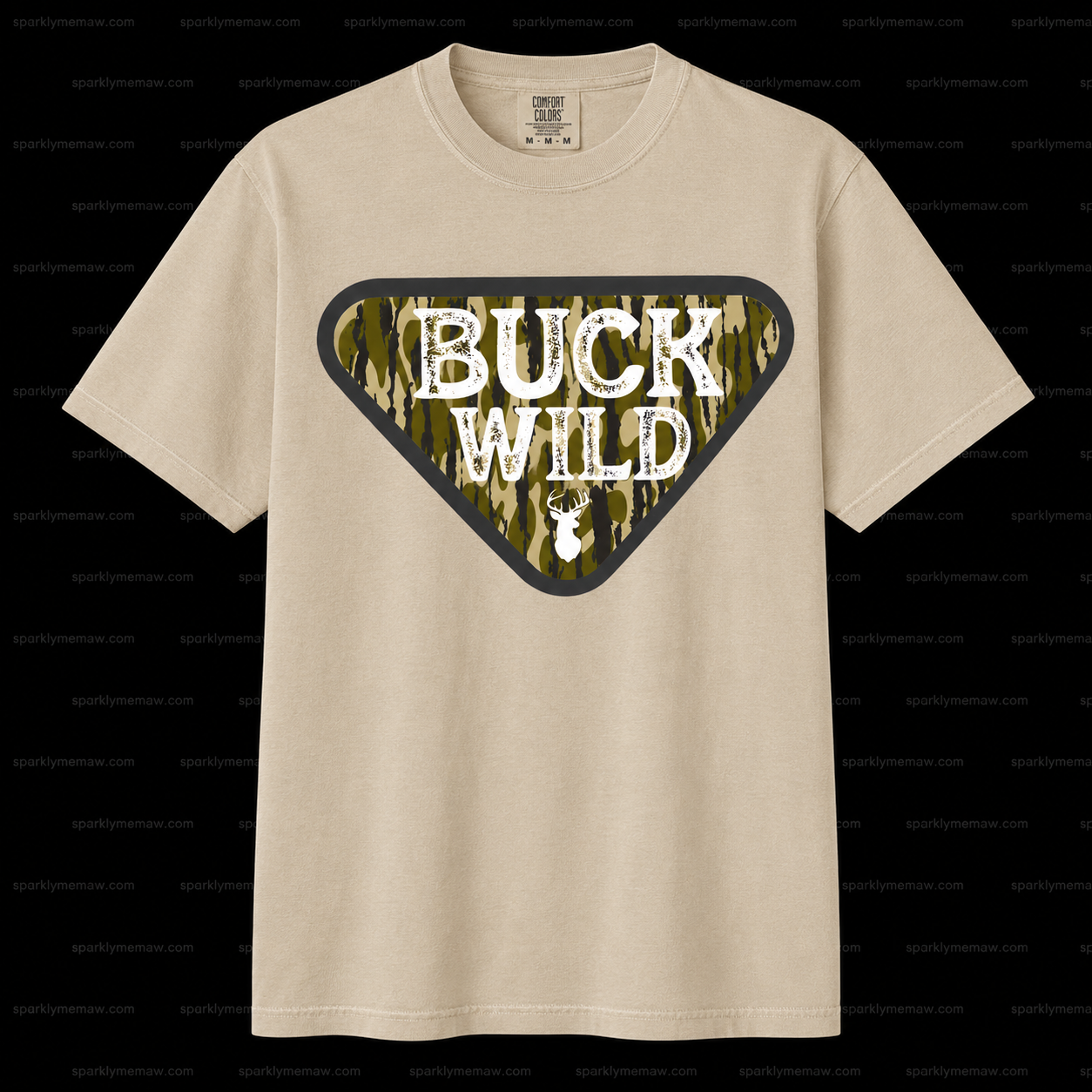 Buck Wild Camo Deer DTF Transfer for Fabrics