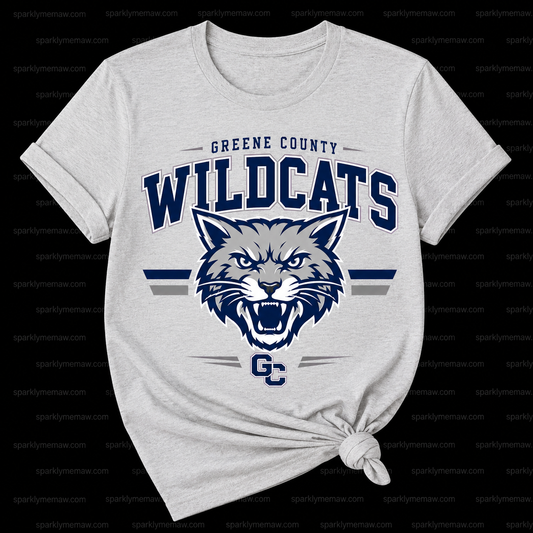 Greene County Wildcats DTF Transfer for Fabrics