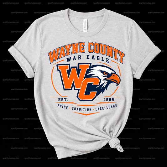 Wayne County War Eagle DTF Transfer for Fabrics