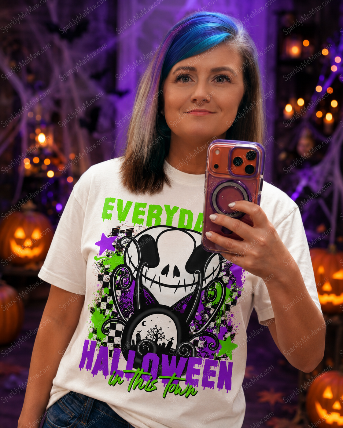 Everyday Is Halloween Town DTF Transfer for fabrics