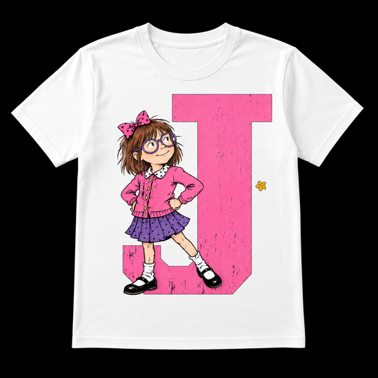 Junie B. Jones Letter J DTF Transfer for Fabrics