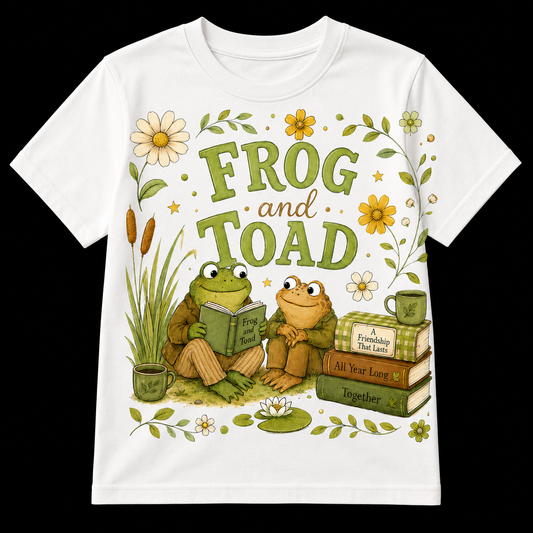 Frog and Toad Friendship DTF Transfer for Fabrics