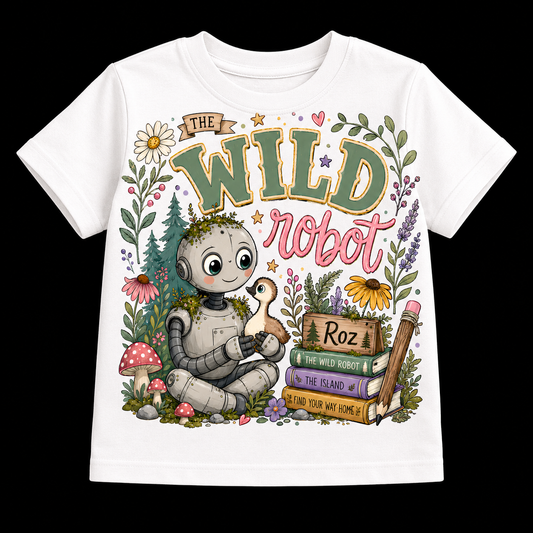 The Wild Robot Roz Wildflower DTF Transfer for Fabrics