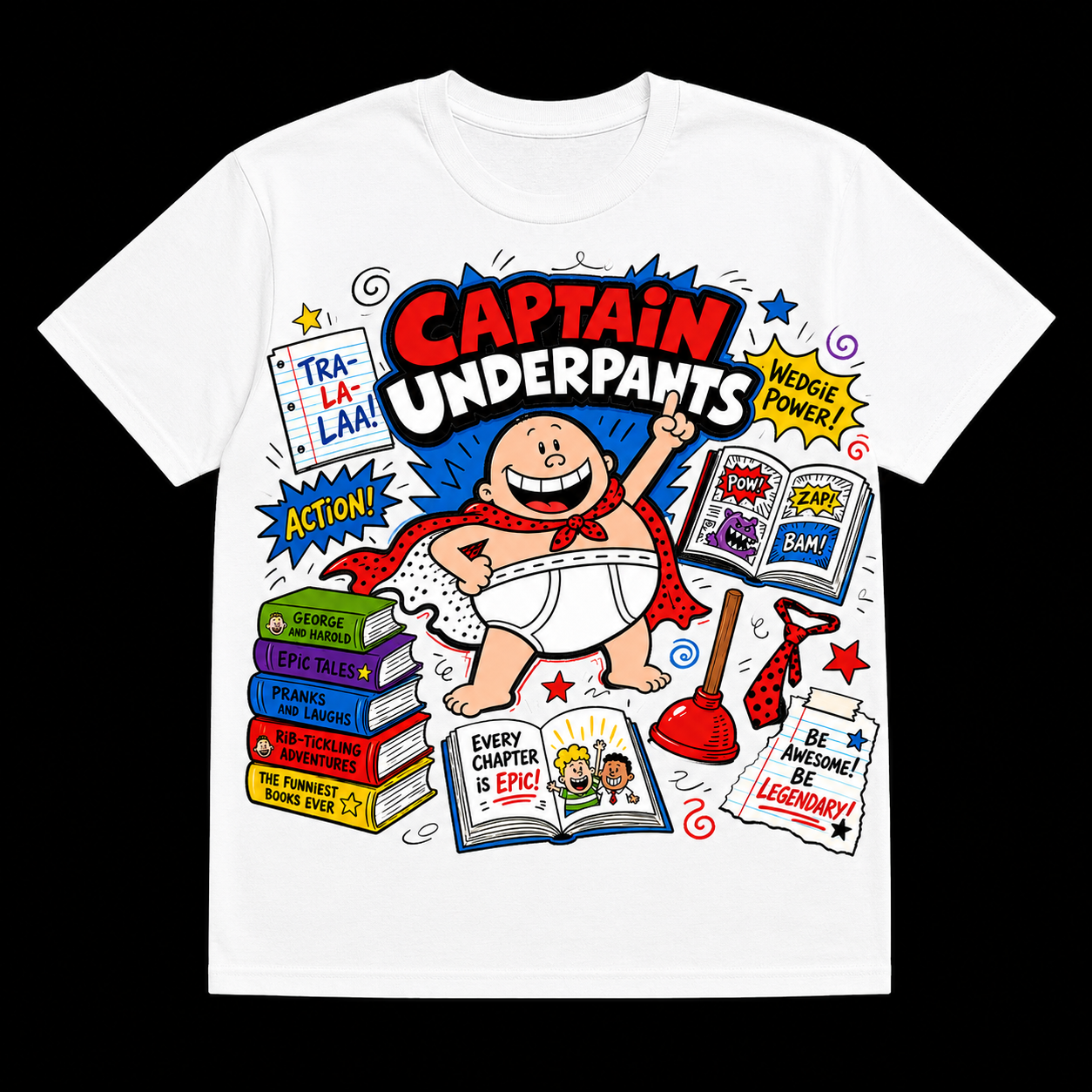 Captain Underpants Wedgie Power DTF Transfer for fabrics