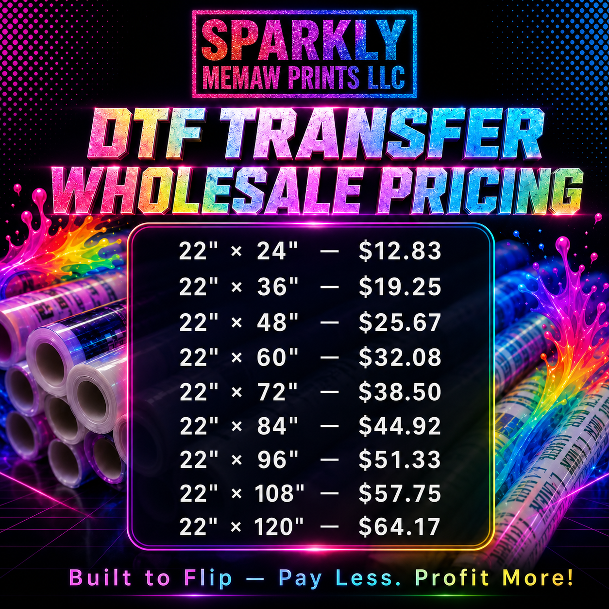 DTF Custom Prints and Gang Sheets