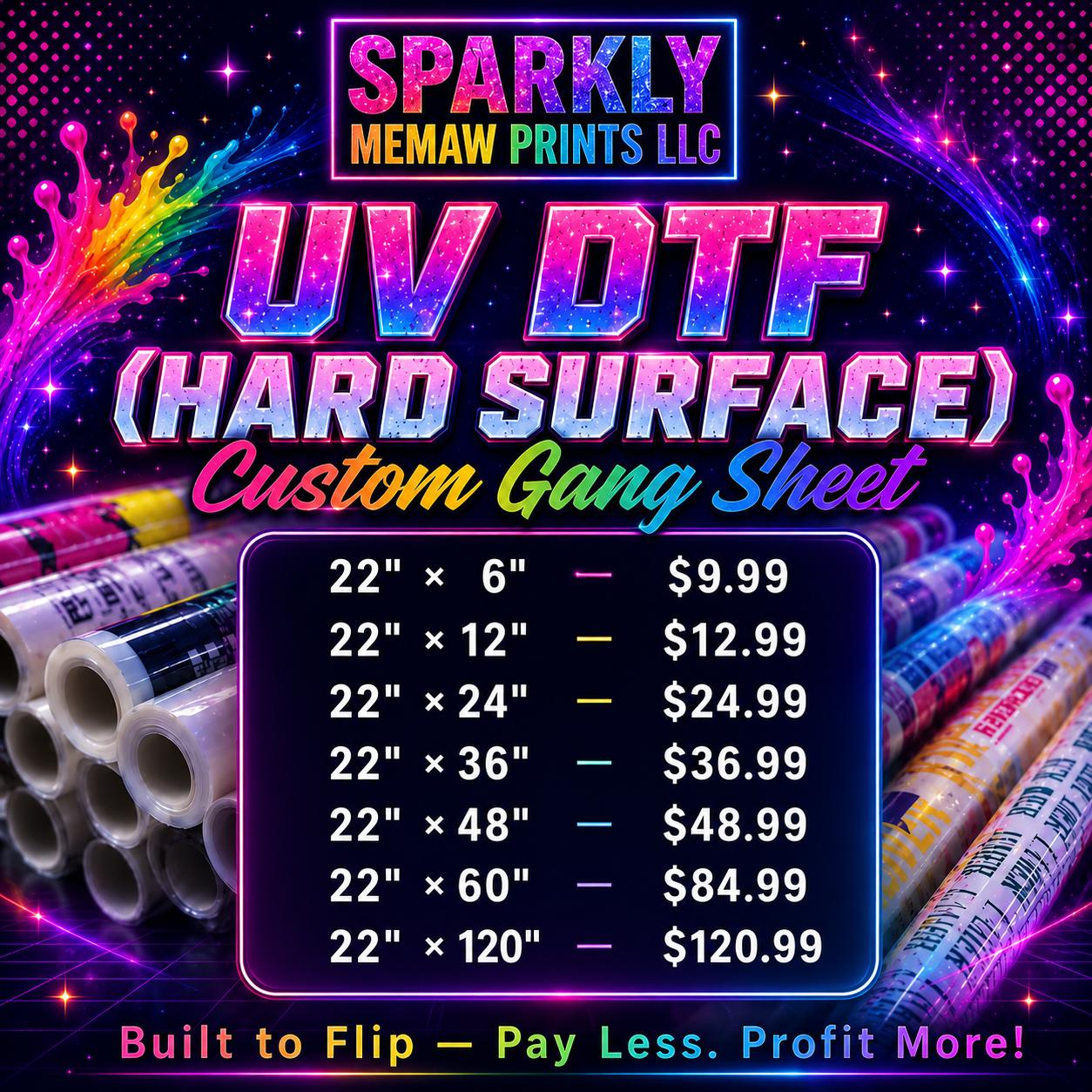 UV DTF Customs and Sheets