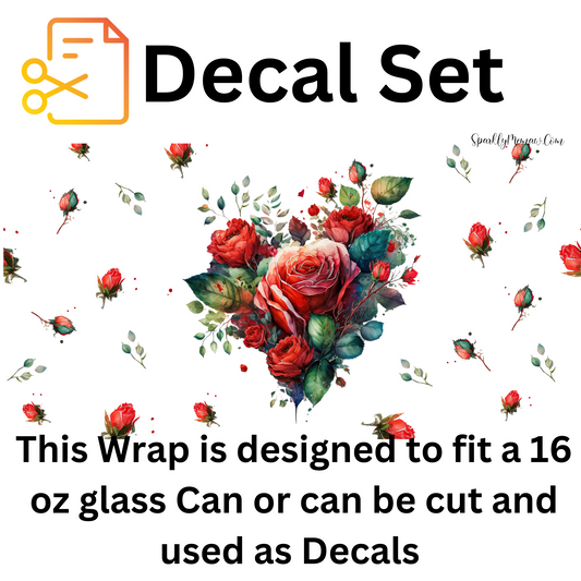 Rose Wrap #2 UV DTF Decal Set (Wrap)