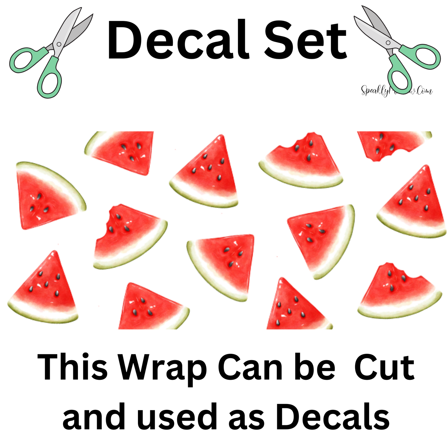 Watermelon UV DTF  Decal Sheet
