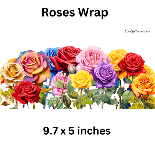 Roses UV DTF Wrap