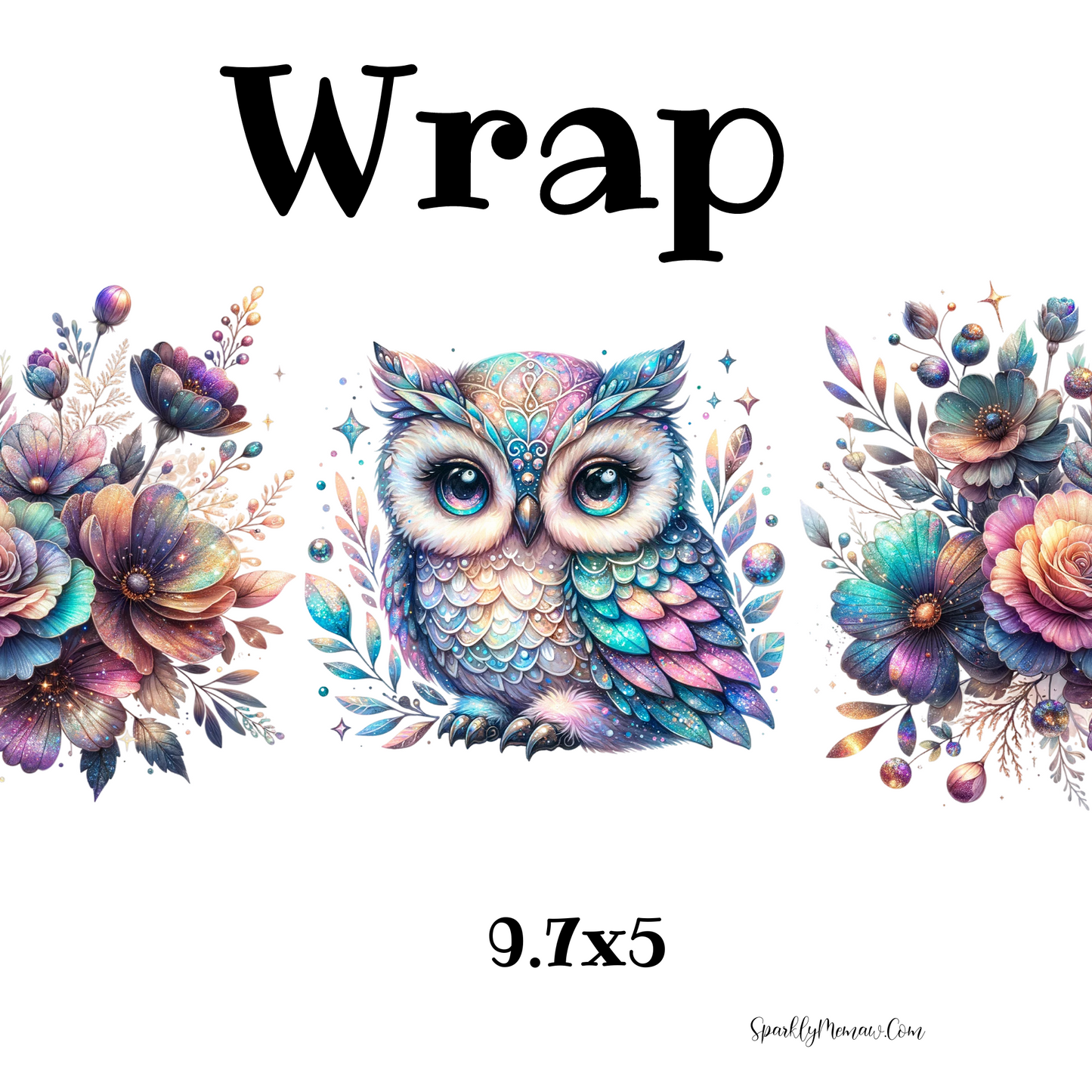 Owl seamless UV DTF Wrap