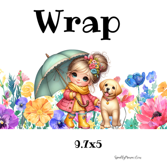 Cute Girl Spring UV DTF Wrap