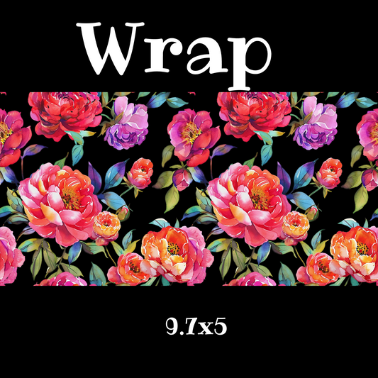 Bright Floral UV DTF Wrap