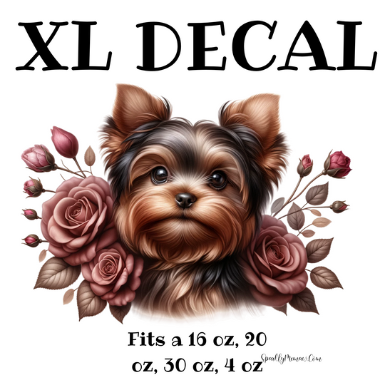 Yorkie Puppy XL UV DTF Decal