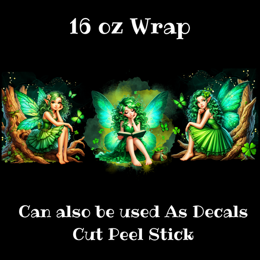 Green Fairy UV DTF 16 oz Wrap (Decals)