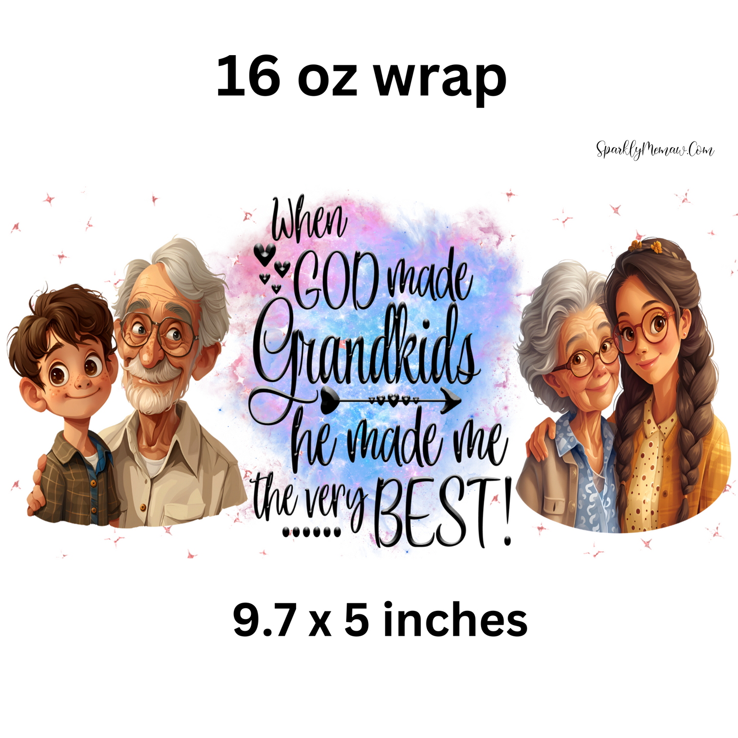 Grandkids UV DTF Wrap