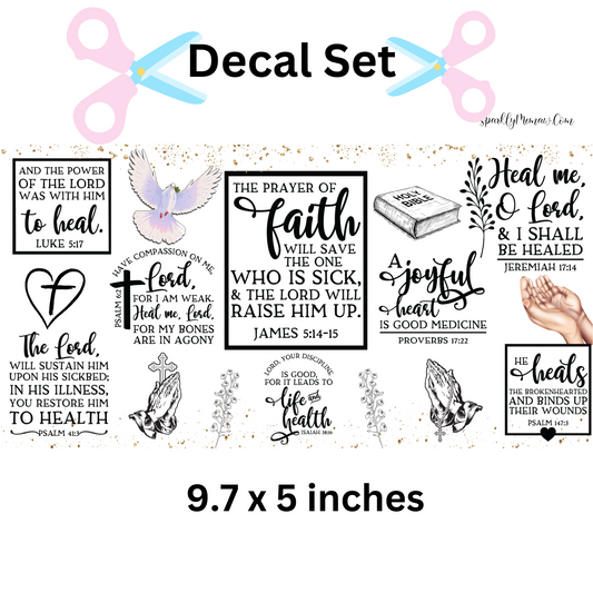 Healing Bible verses UV DTF Decal Set (wrap)