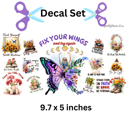 Fix your wings uv DTF Decal Set (Wrap)