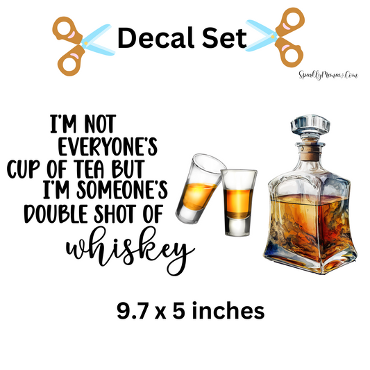 Double Shot of Whiskey UV DTF Decal Set (Wrap)