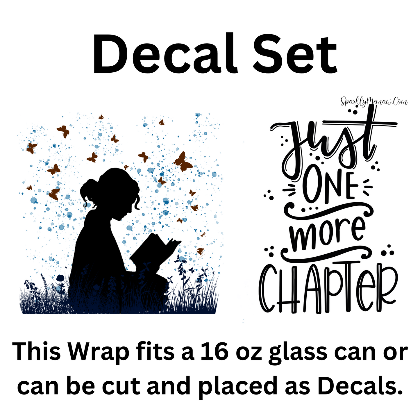Just one More Chapter UV DTF Decal Set