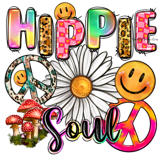Hippie Soul #2 UV DTF Decal 4 x3.96