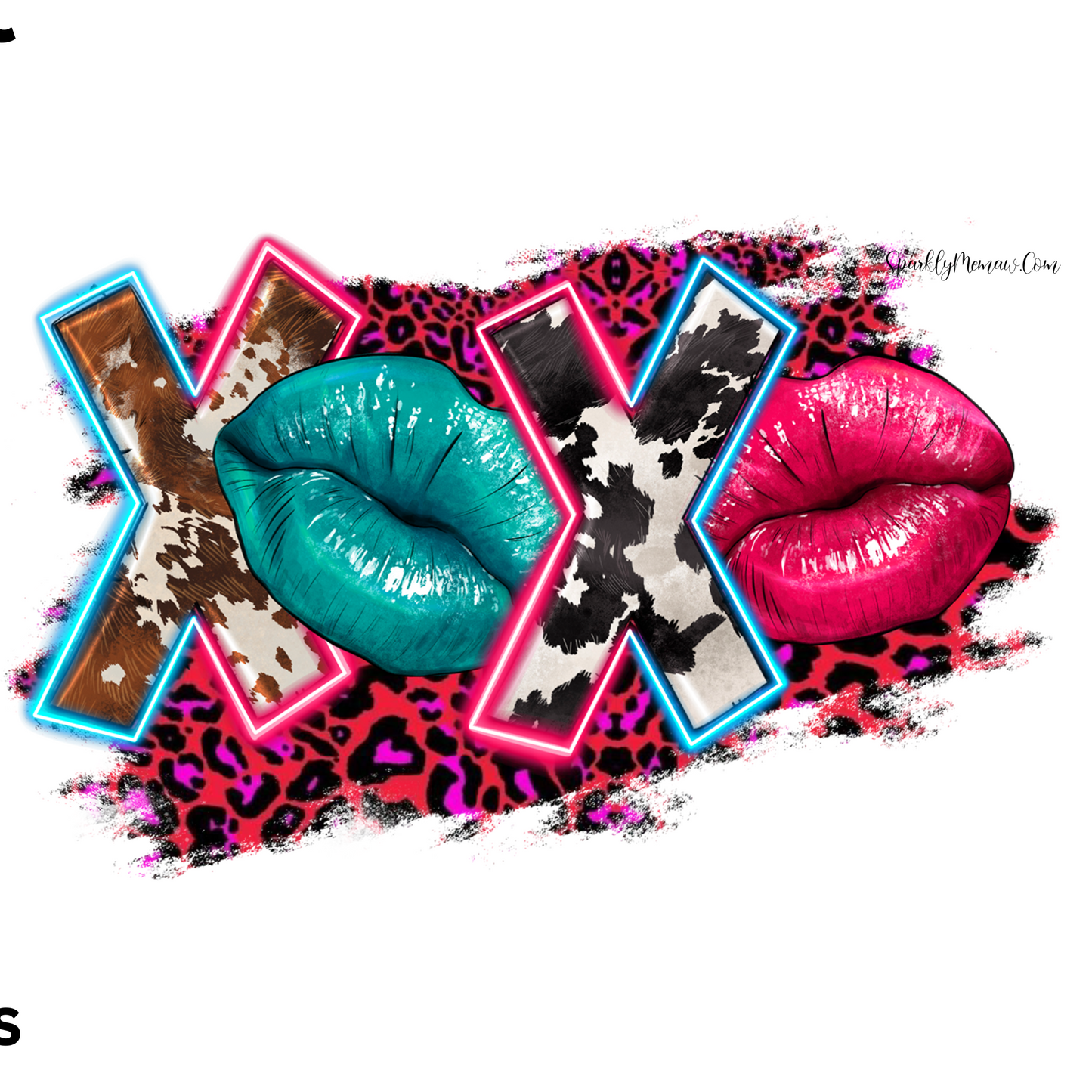 Western XoXo UV DTF Decal 3.5 inch decal