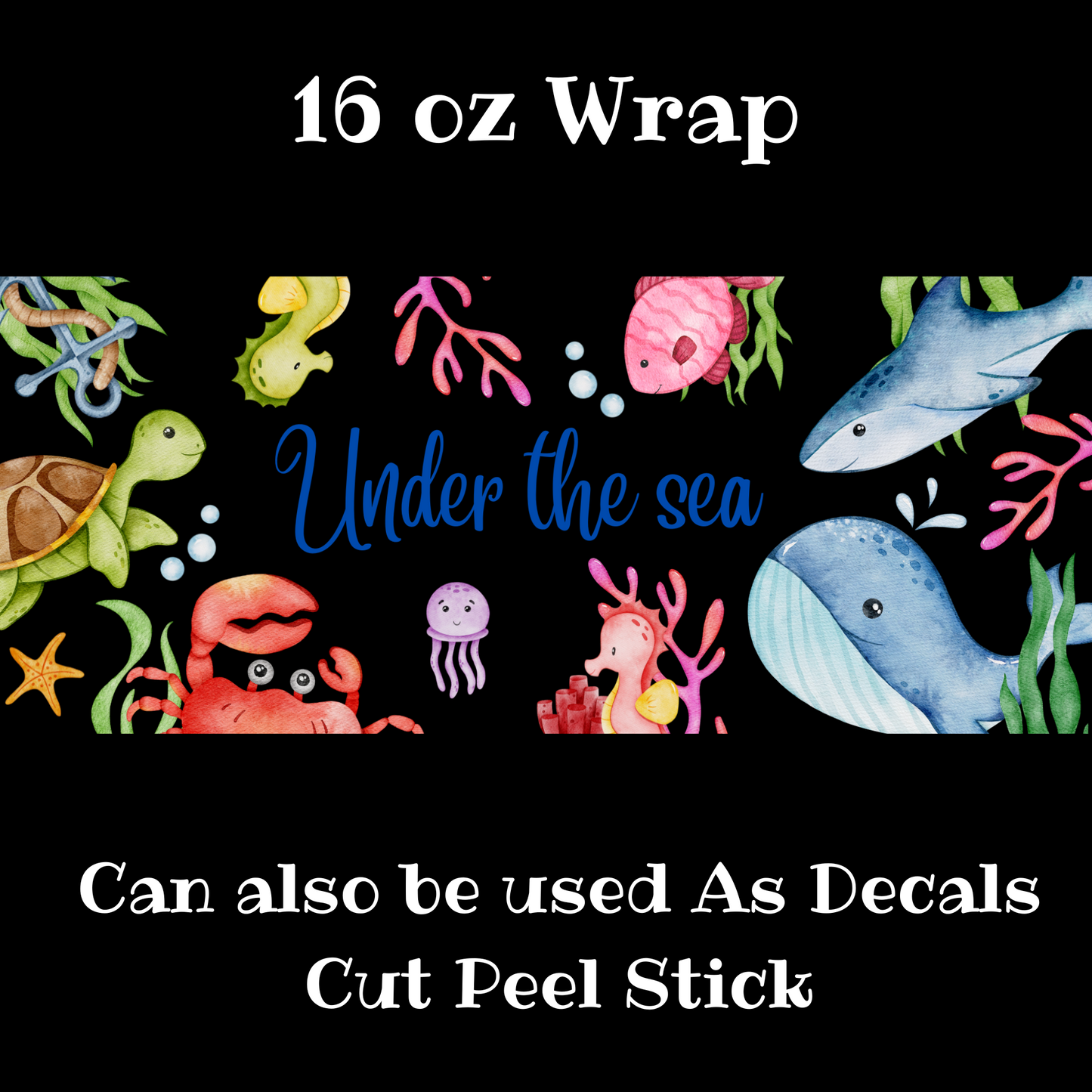 Sea 1 UV DTF Decal Set (Wrap)