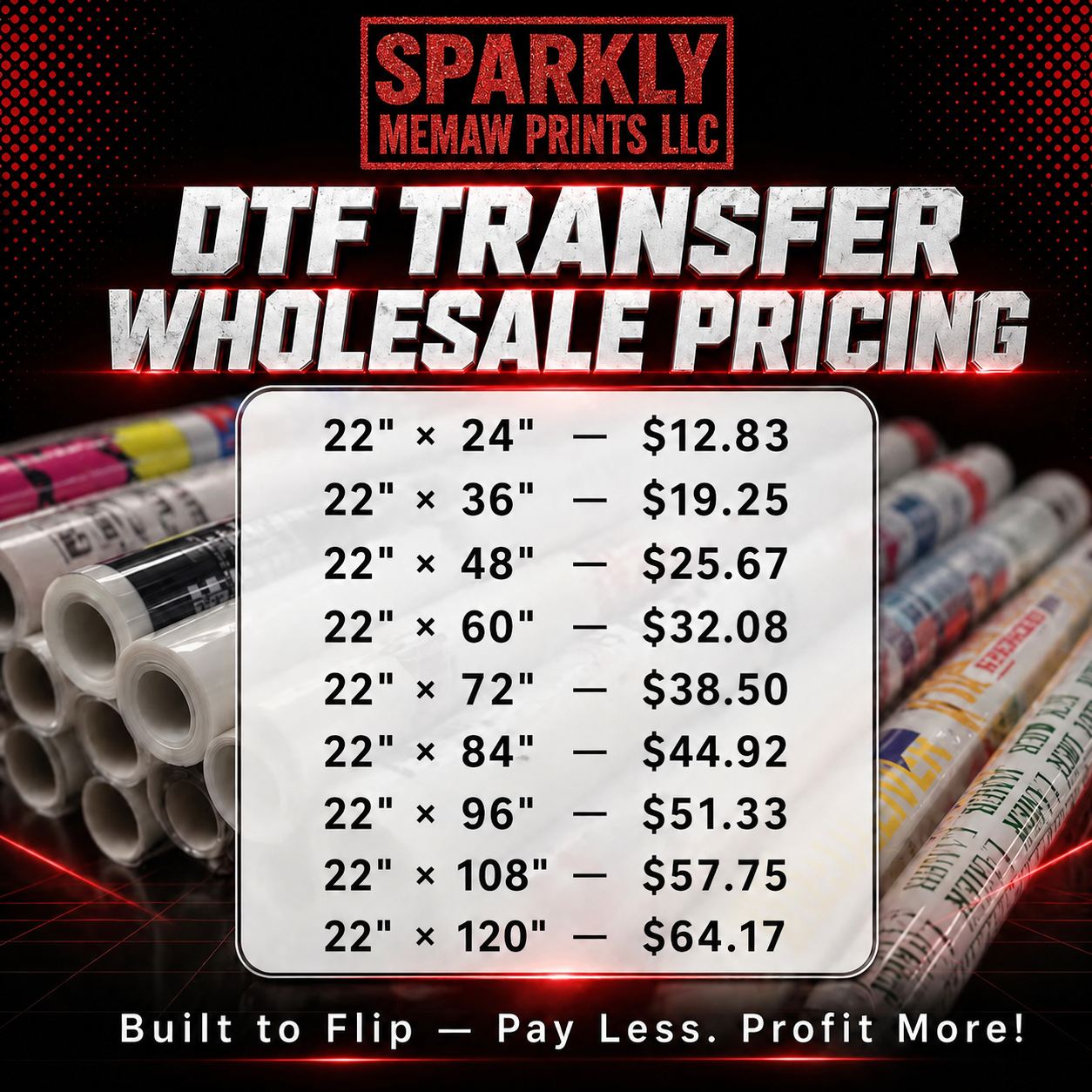 Custom DTF GANG SHEETS (fabrics only)
