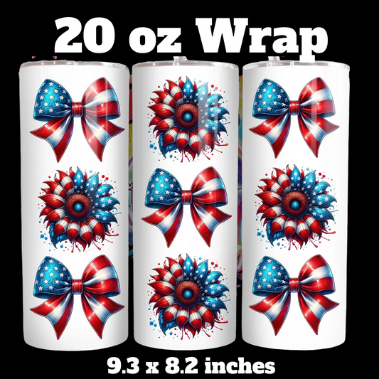 American 20 oz UV DTF Wrap