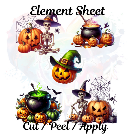 Pumpkin Vibes UV DTF Element Sheet 8x9 inches