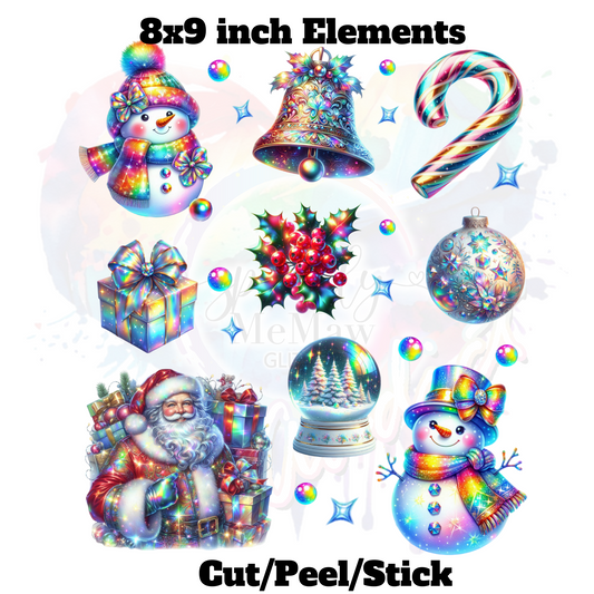 Christmas 53 UV DTF Decal Sheet