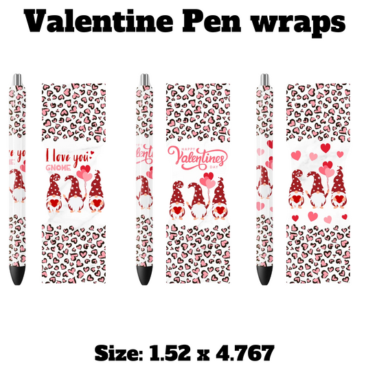 Gnome heart leopard UV DTF Pen Wraps