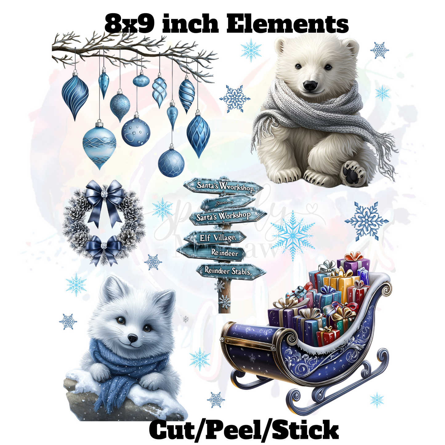 Christmas 55 UV DTF Decal Sheet