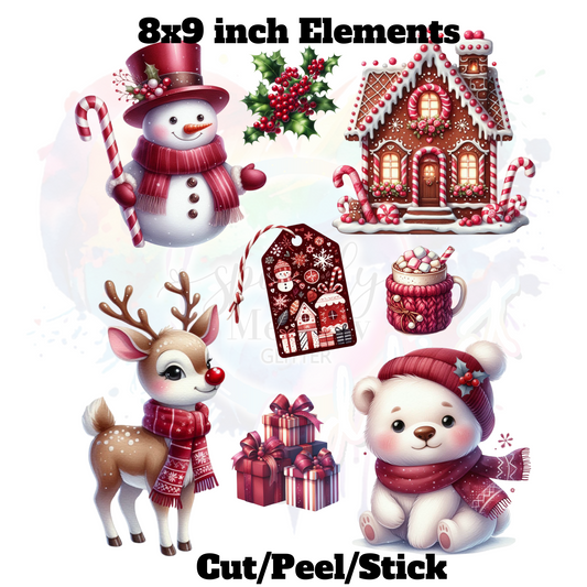 Christmas 58 UV DTF Decal Sheet