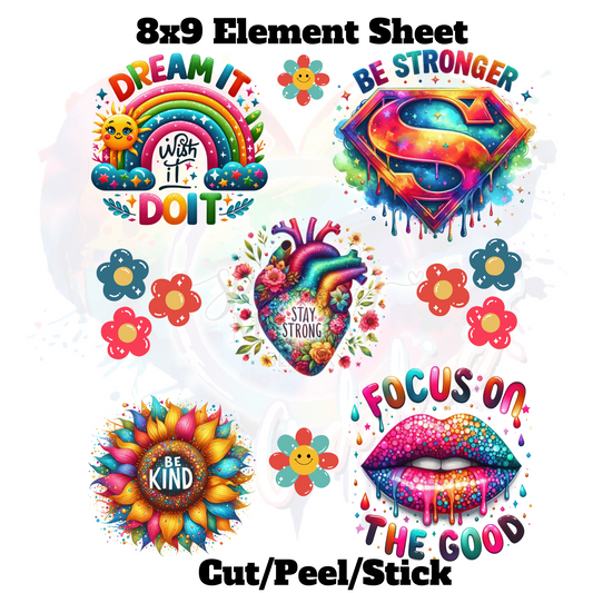 Positivity UV DTF Element Sheet