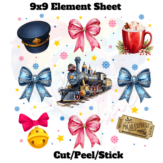 All Aboard UV DTF Element Sheet