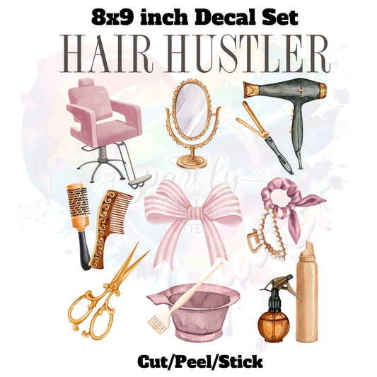 Hair Hustler  UV DTF Element Sheet