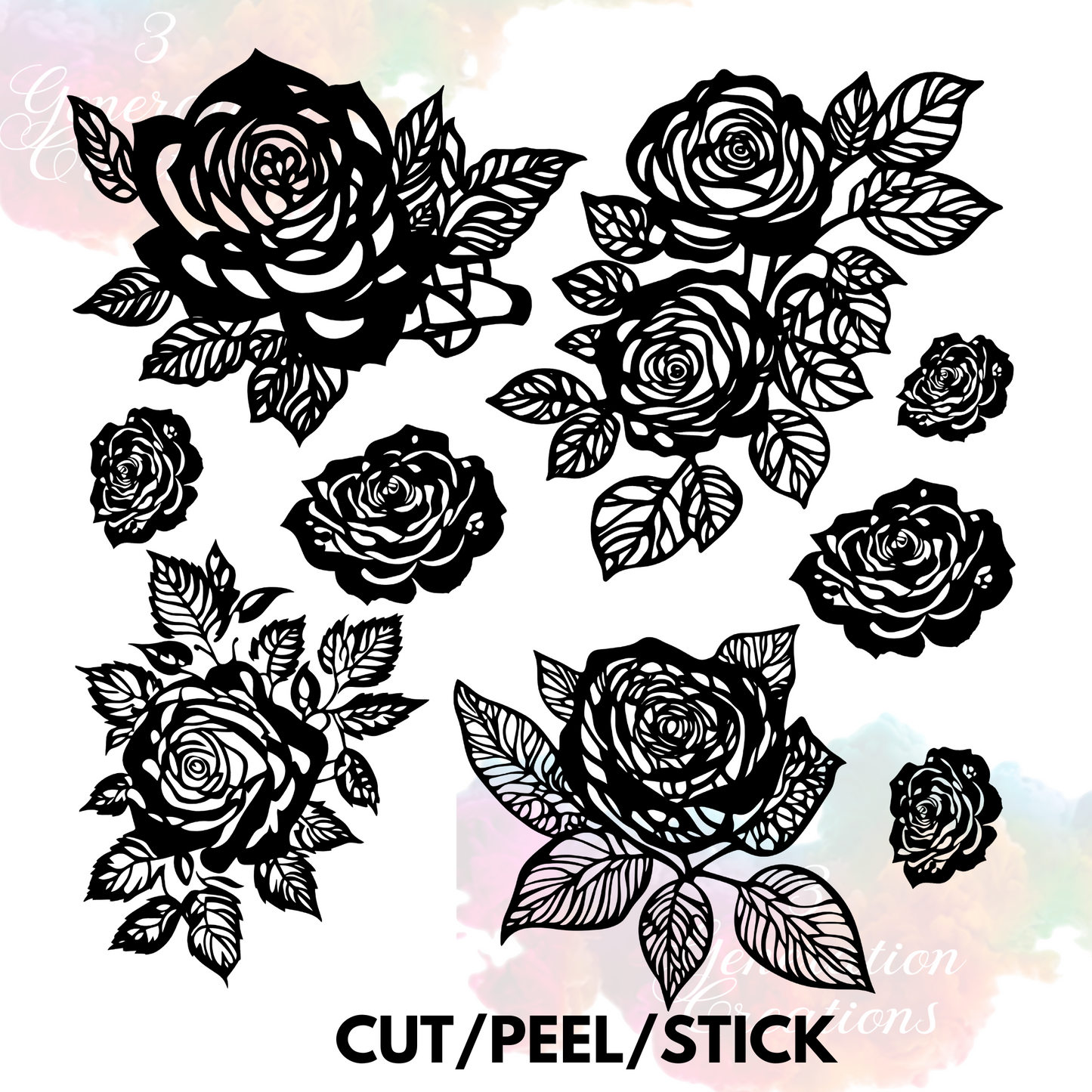 Roses UV DTF Element Sheet (Decals)