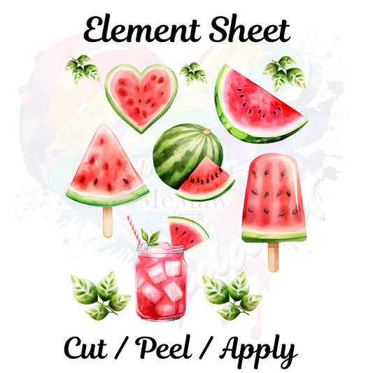 Melon UV DTF Element Sheet 8x9 inches