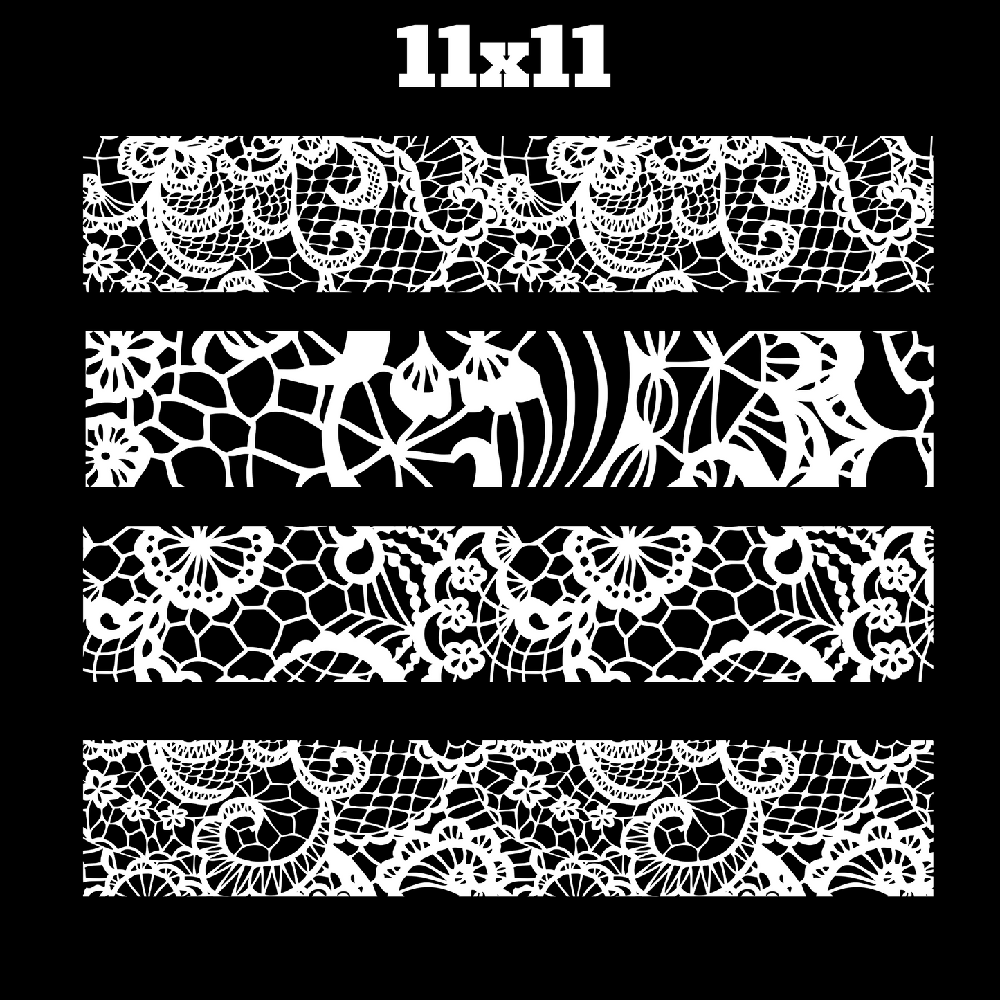 Lace Trim 1 UV DTF Sheet 11 x 11 inches