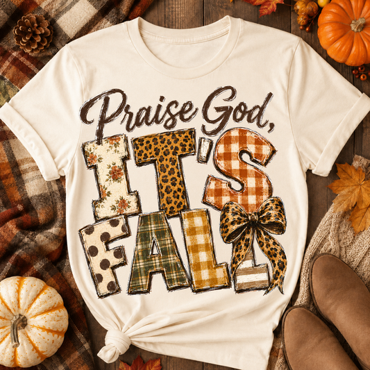 Praise God It's Fall DTF Transfer for fabrics