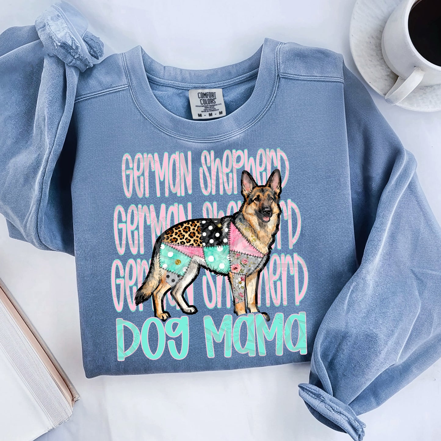 German shepherd dog mama DTF Transfer (Fabrics)