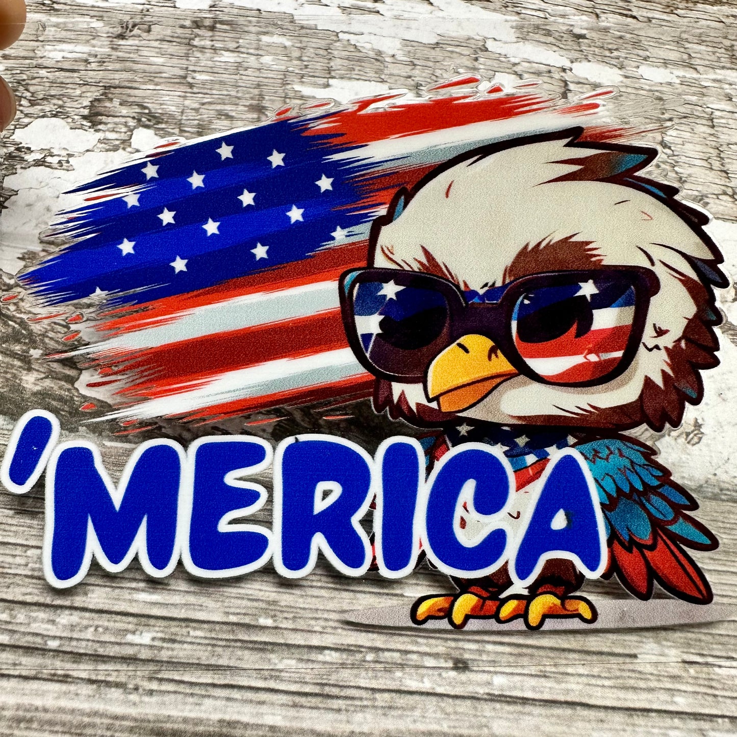 'Merica UV DTF Decal 3 x 4 inches