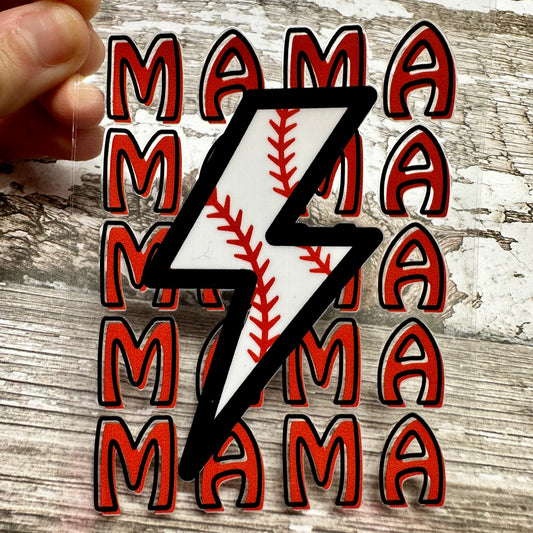 BaseBall Mama UV DTF Decal 4 inches tall decal