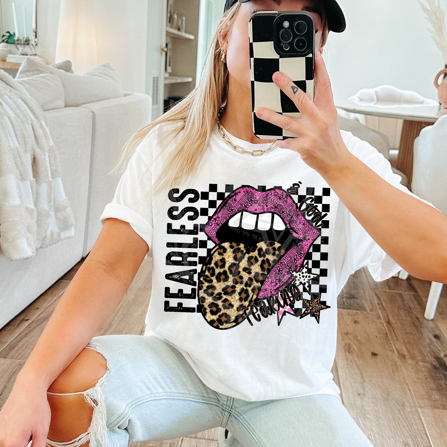 Fearless and god fearing DTF Transfer (Fabrics)